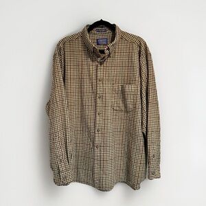 Sir Pendleton Men's XXL Plaid Shirt 100% Virgin Wool USA Fabric